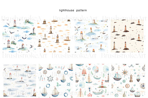 Watercolor Nautical Clipart, Coastal