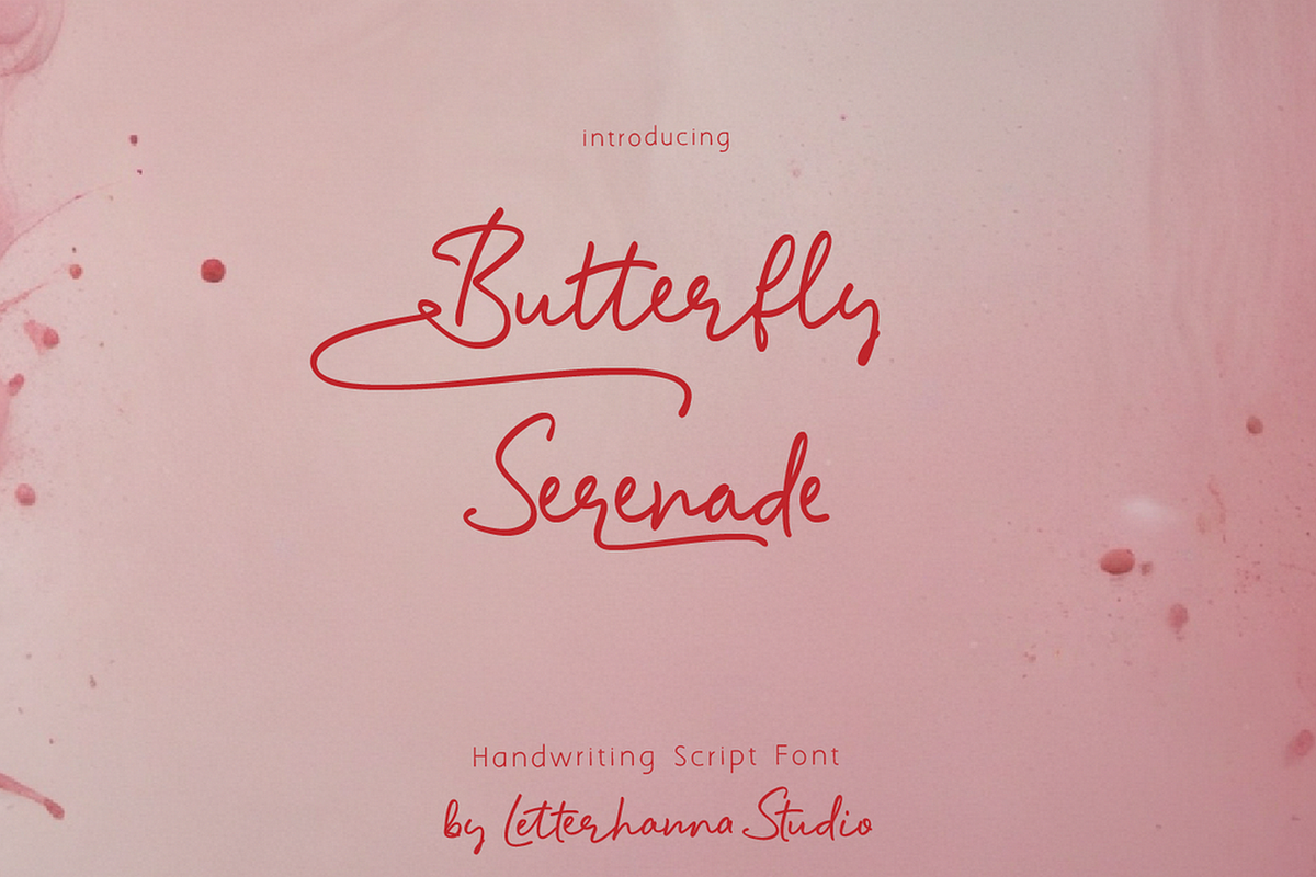 Butterfly Serenade Font, a Handwritten Font by Letterhanna Studio (Photo 2 of 13)