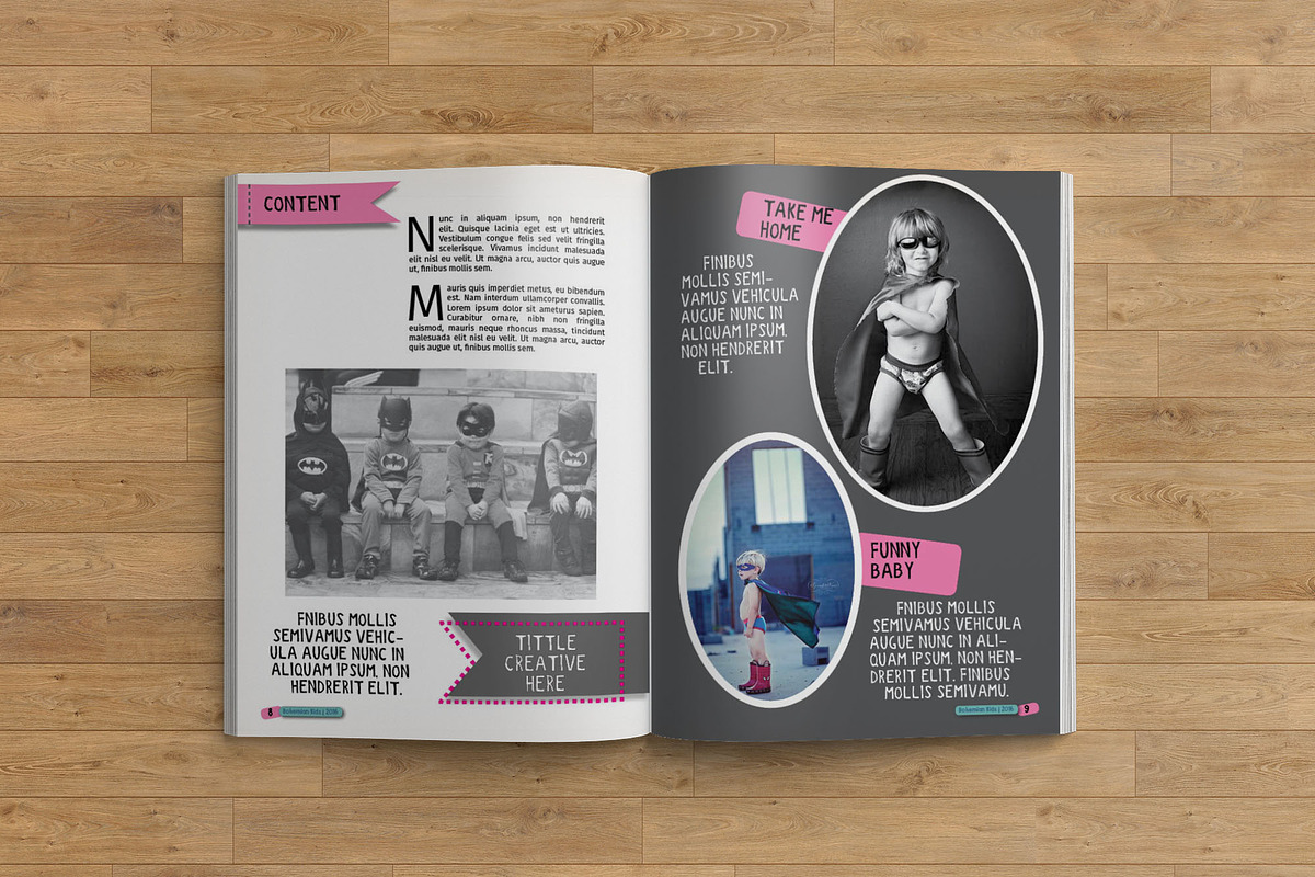 Bohemian Kids, a Magazine Template by Oktiva (Photo 5 of 7)