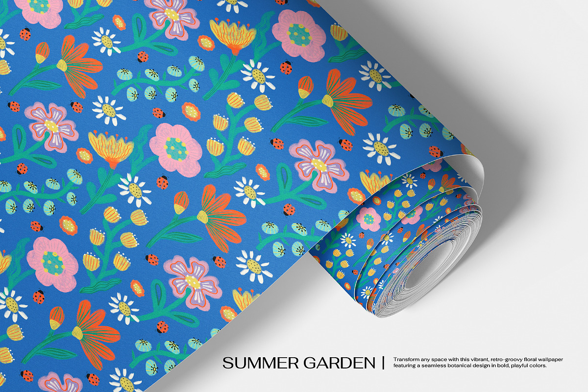 Summer Garden Seamless Pattern, a Pattern Graphic by Alona Savchuk (Photo 2 of 6)