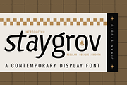 Staygrov Display Font, a Sans Serif Font by Ainun Jinan (Thumbnail 1 of 10)