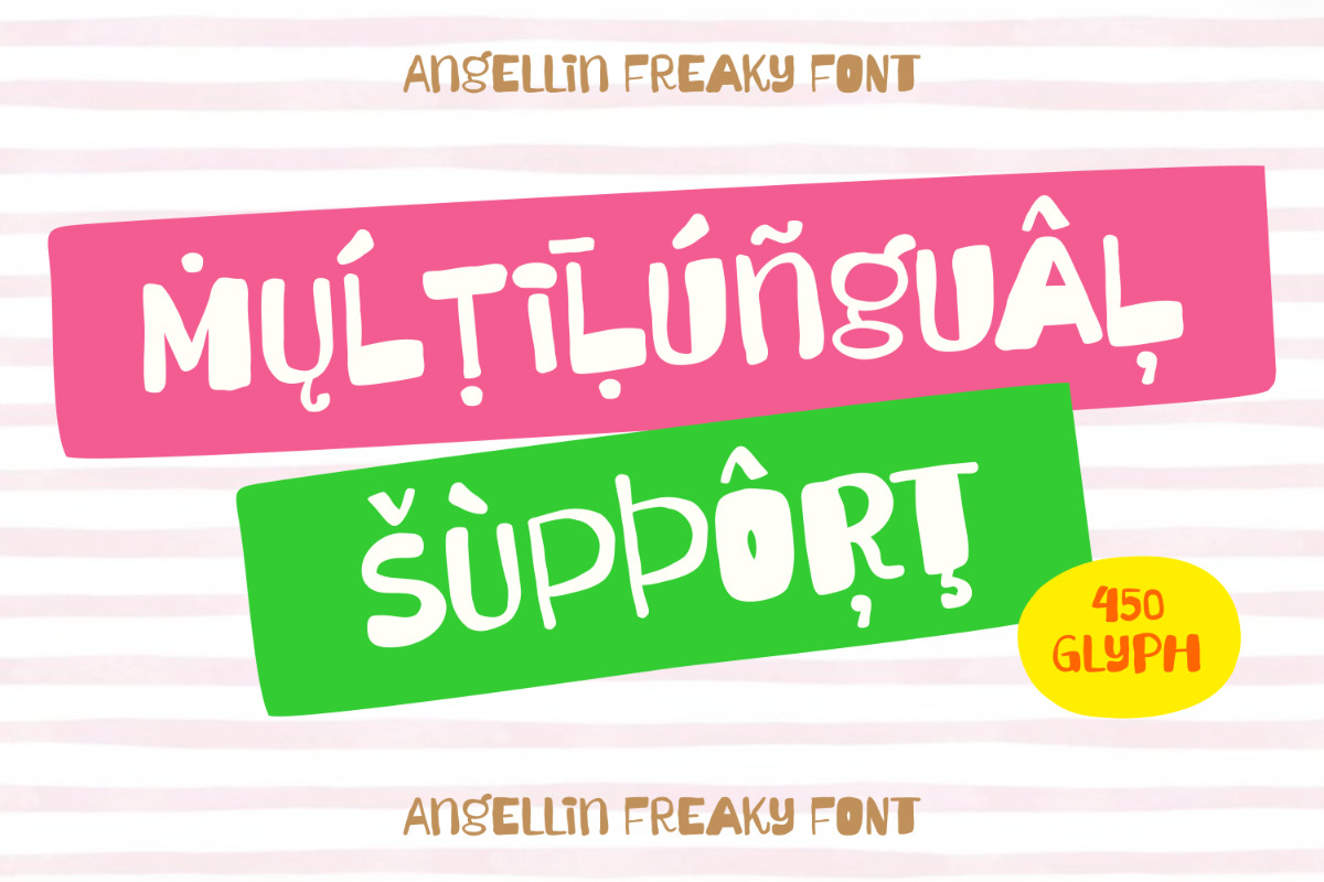 Angellin Freaky A Ugly Playful Font, a Handwritten Font by Afkari Studio (Photo 3 of 10)