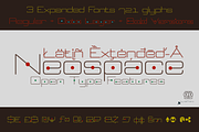 Neospace, 3 Display & Layered Font, a Sans Serif Font by deFharo (Thumbnail 1 of 9)