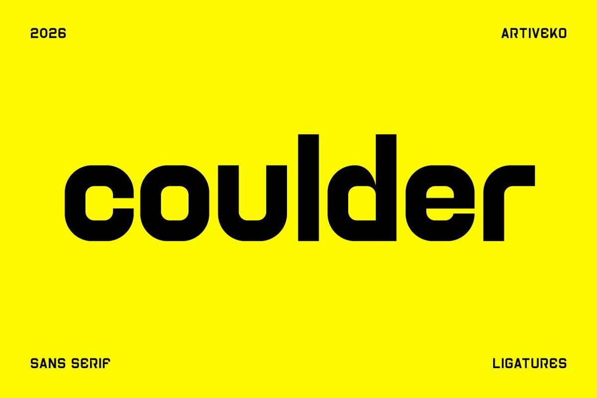 Coulder – Clean Creative Font, a Sans Serif Font by Artiveko (Photo 1 of 8)
