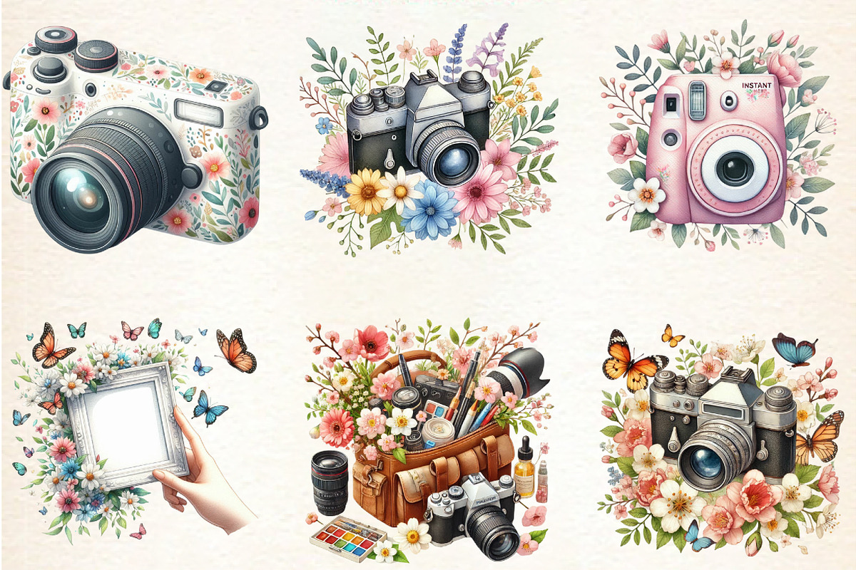 Spring Photography Clipart, a Seasonal Illustration by DreamArtGraphic (Photo 2 of 8)