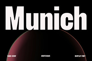 Munich - Condensed Font, a Sans Serif Font by Viswell