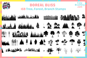 Procreate Tree Stamps, a Brush Add-On by Cozy Brushery (Thumbnail 5 of 7)