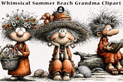 Summer Beach Grandma Clipart, a Seasonal Illustration by CreationArt (Thumbnail 1 of 5)