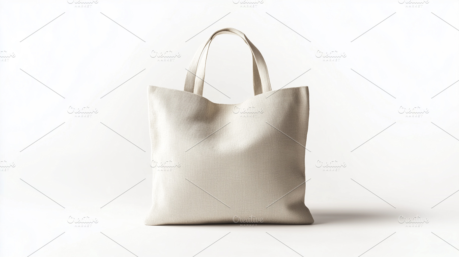 Plain beige fabric tote bag, a Beauty & Fashion Photo by MistyDay