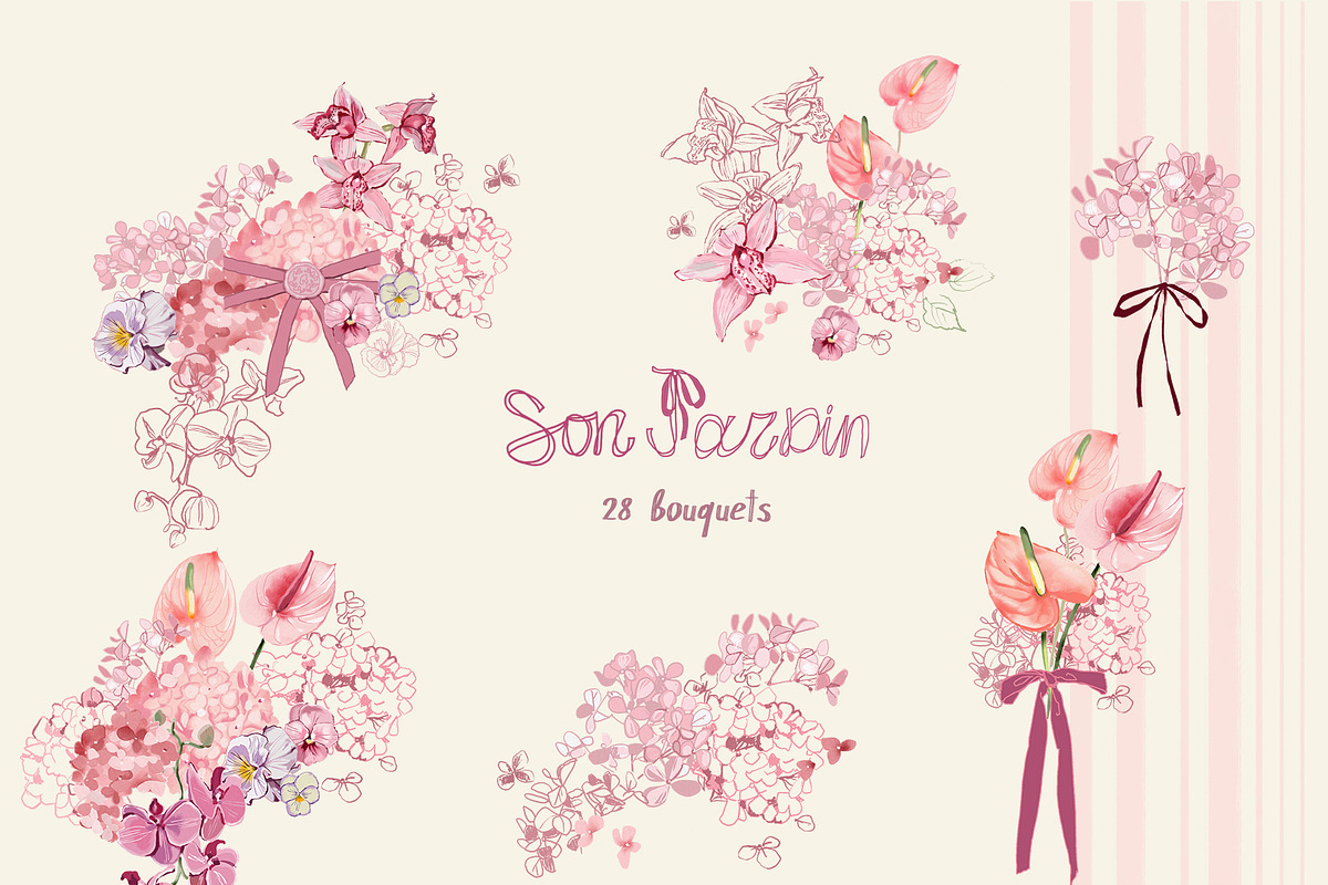Cottage Core PNG Florals Bundle, a Decorative Illustration by whiteheartdesign (Photo 26 of 48)