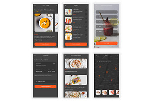 Food Order & Delivery UI Kit XD