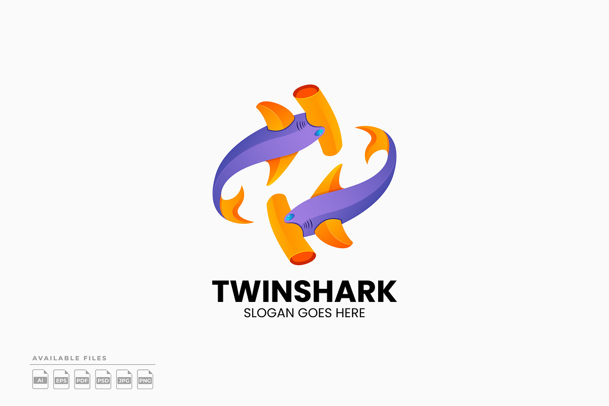 Hammerhead Shark Gradient Logo, a Branding & Logo Template by Zeer Graphic
