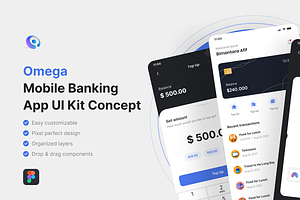 Omega_Mobile Banking App UI Design