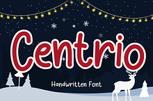Centrio is a handwritten font