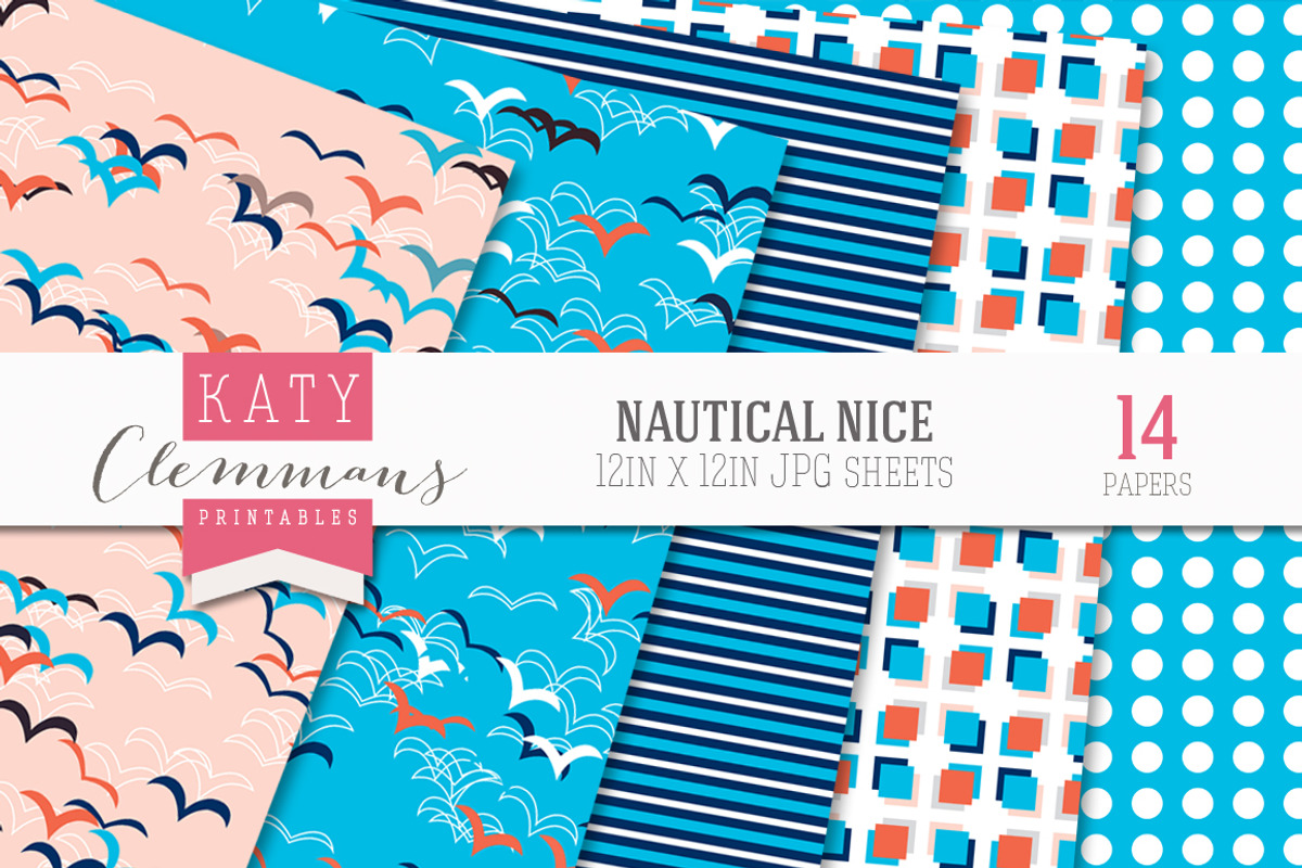 Nautical Nice patterned papers preview 5