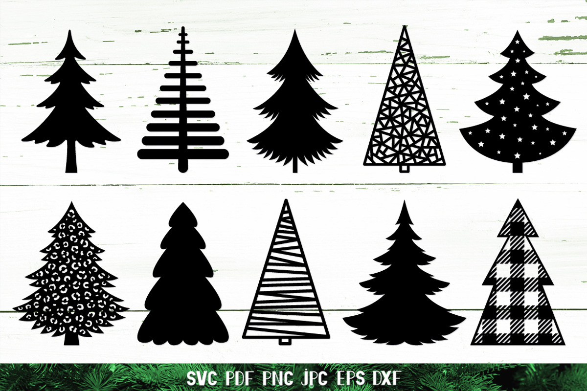 Christmas Tree Silhouette Set, a Graphic by Digital_Craftyfox (Photo 19 of 20)