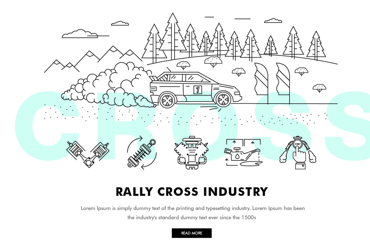 Various cars industry, an Outline Icon by Vladimir Vihrev (Photo 3 of 7)