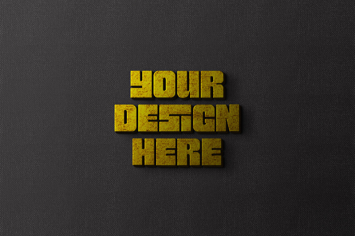 Gold Text Logo Mockup, a Product Mockup by graphypix (Photo 3 of 4)