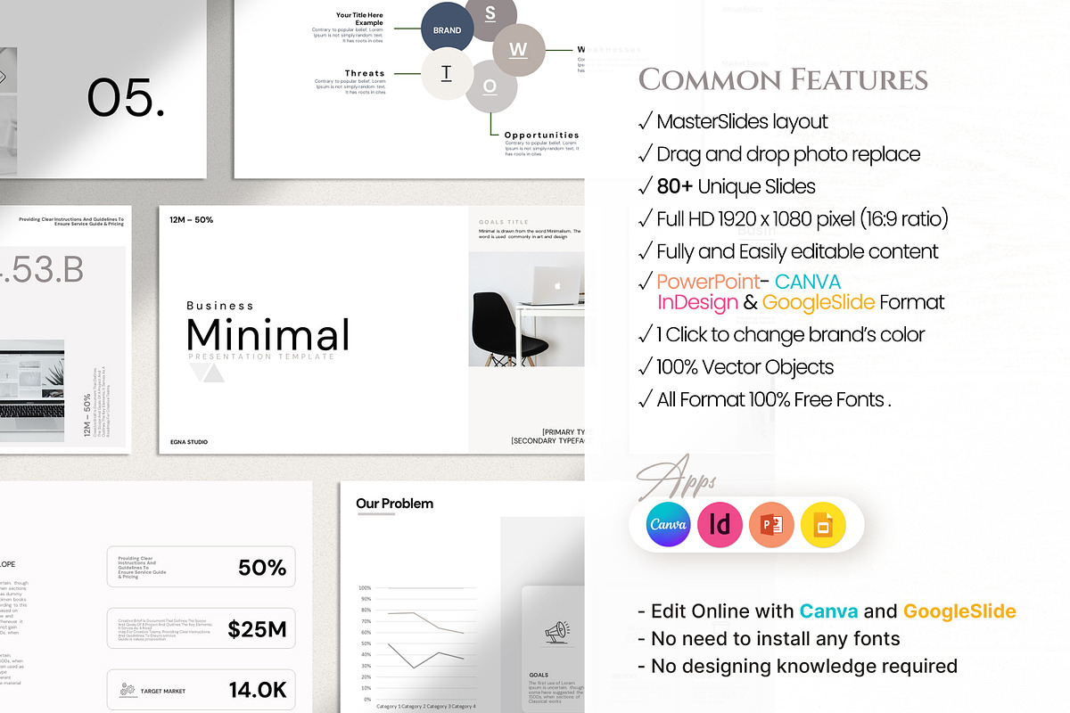 Minimal Business Plan Presentation, a Presentation Template by Studio Industry (Photo 3 of 16)