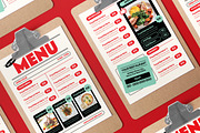 Cream Retro Simple Food Menu, a Flyer Template by graphicook (Thumbnail 2 of 4)