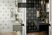 Elegant Bathroom Wallpaper Mockup, a Household Mockup by LinnestCreative (Thumbnail 6 of 8)