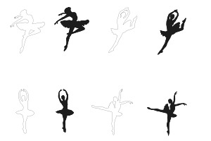 Ballet Ballerina Figure Poses