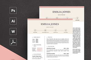 Pinky Resume Template / CV Template