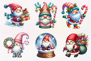Christmas Gnome Clipart, an Illustration by Dream Creation (Thumbnail 5 of 7)