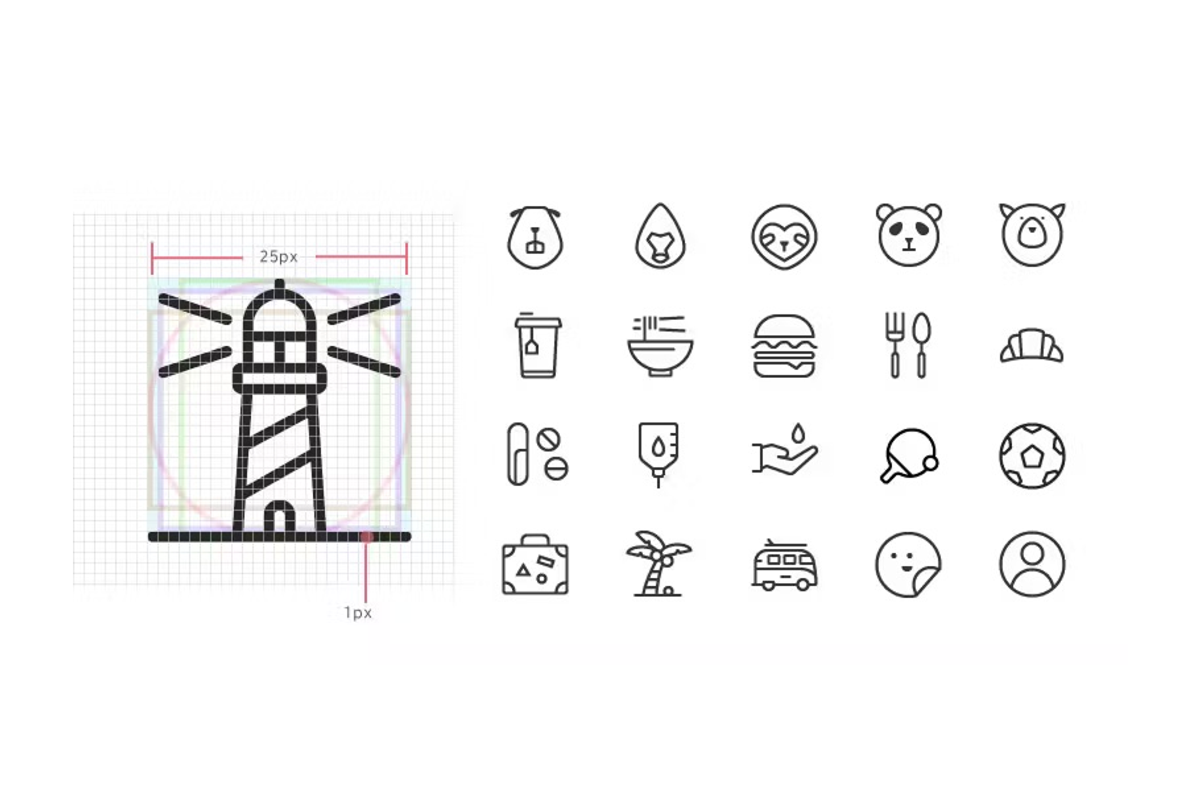 Budicon - 1335 pixel perfect icons, an Outline Icon by Budi (Photo 2 of 2)