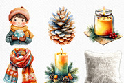 Cozy White Christmas Clipart, an Illustration by Craft Nest (Thumbnail 2 of 6)