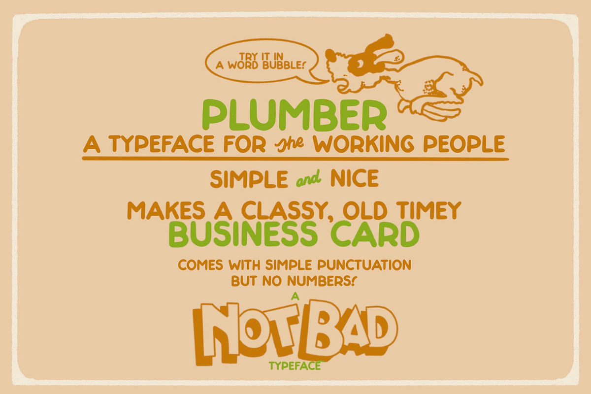 PLUMBER - The Casual Working Font, a Font by TWRUSHING (Photo 1 of 2)