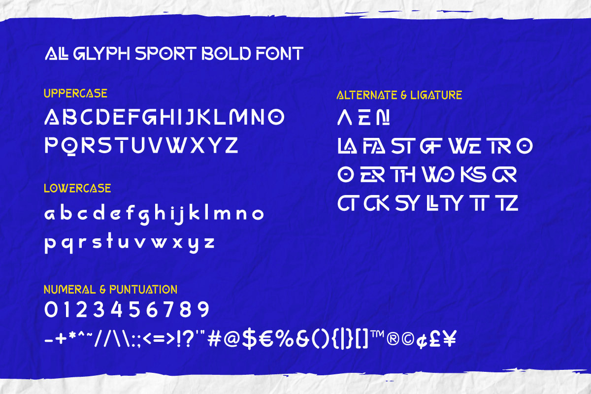 Agweiro- Bold Sport Font, a Sans Serif Font by trabaskriya (Photo 7 of 7)