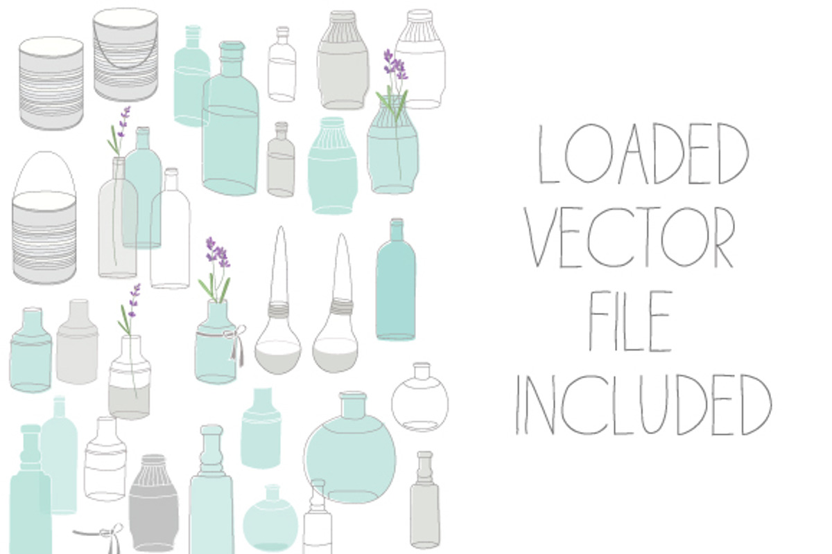 Jars and Vases Clip Art preview 2