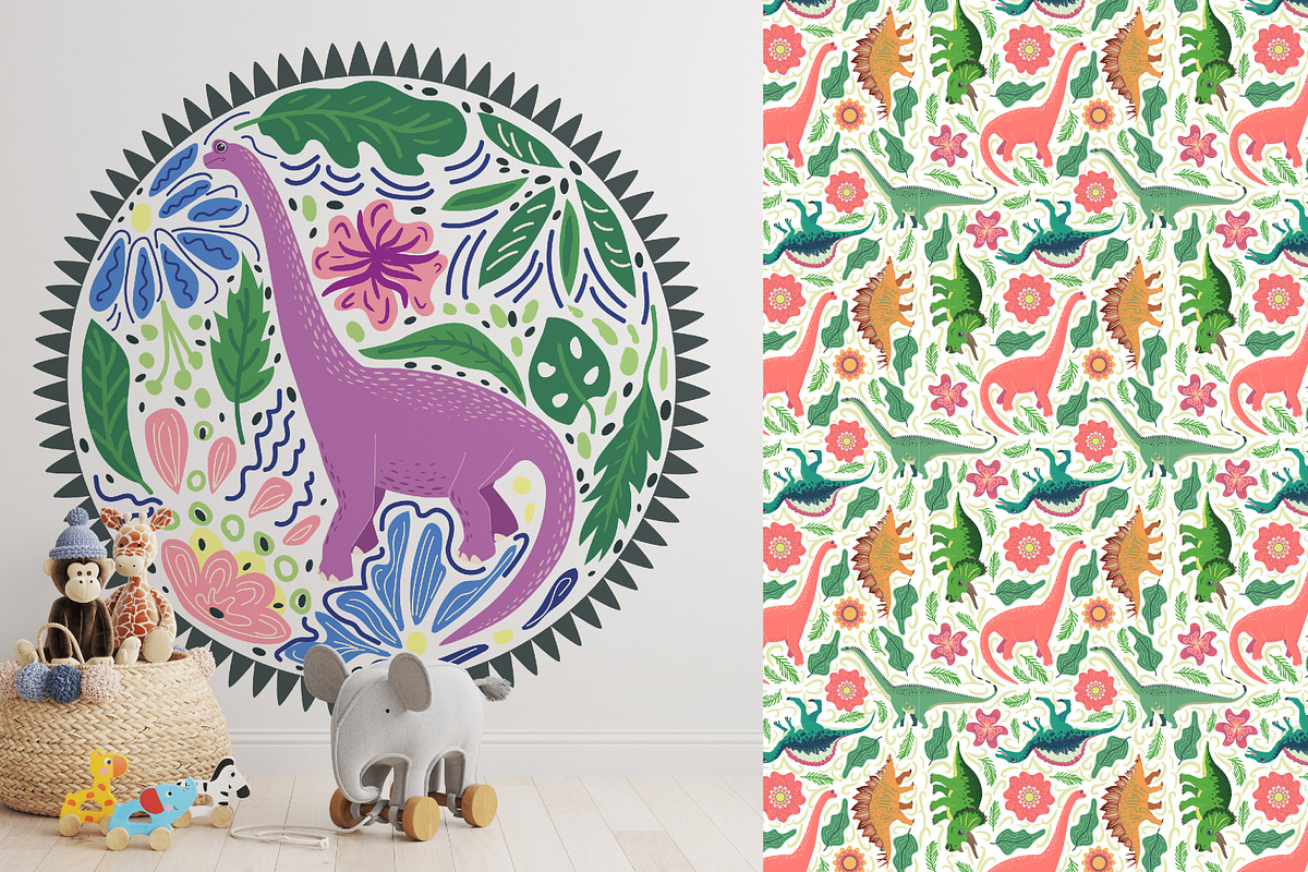 Era of Dinosaurs Patterns, a Pattern Graphic by Michiru13 (Photo 11 of 17)