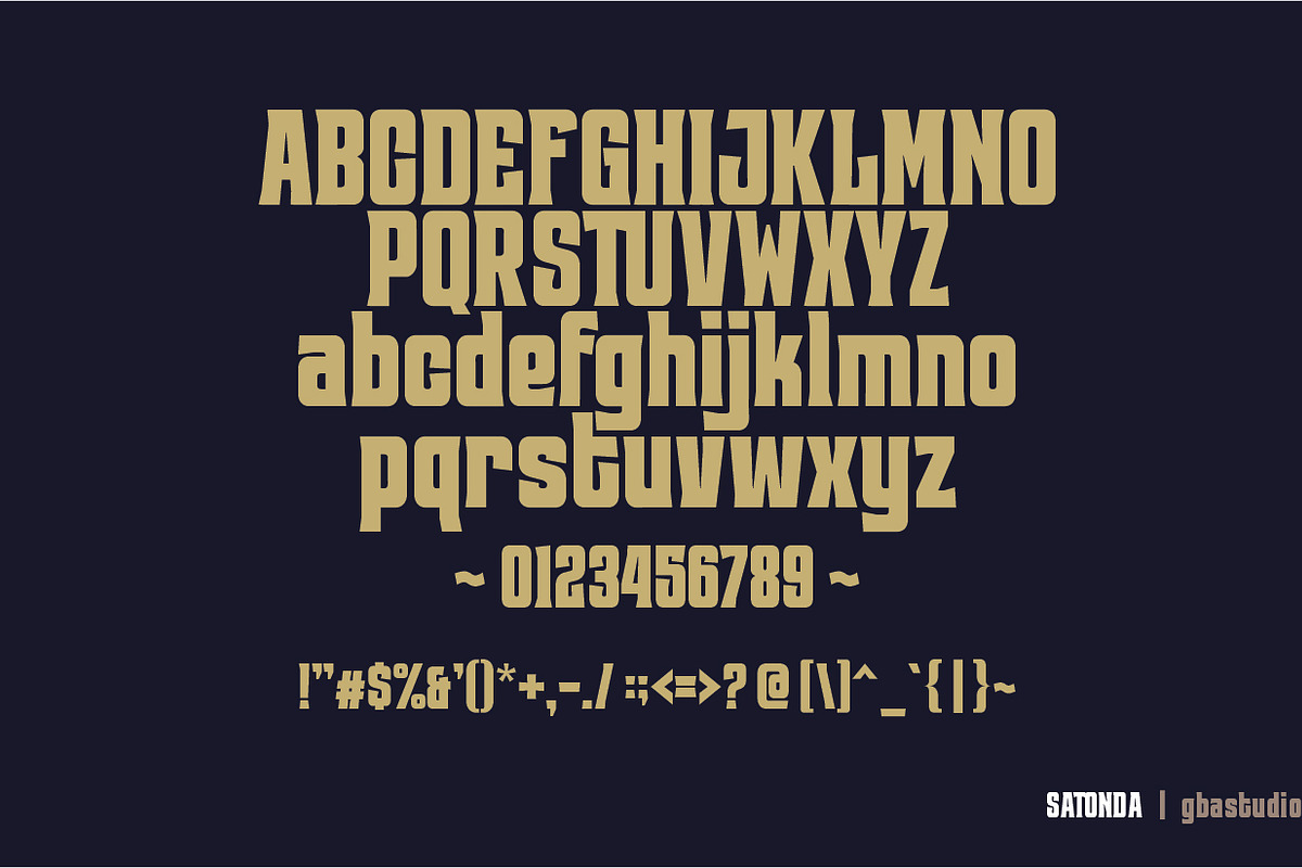 Satonda, a Sans Serif Font by GBAstudio (Photo 4 of 7)