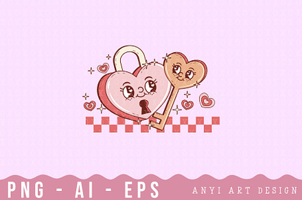 Padlock and key illustration Love