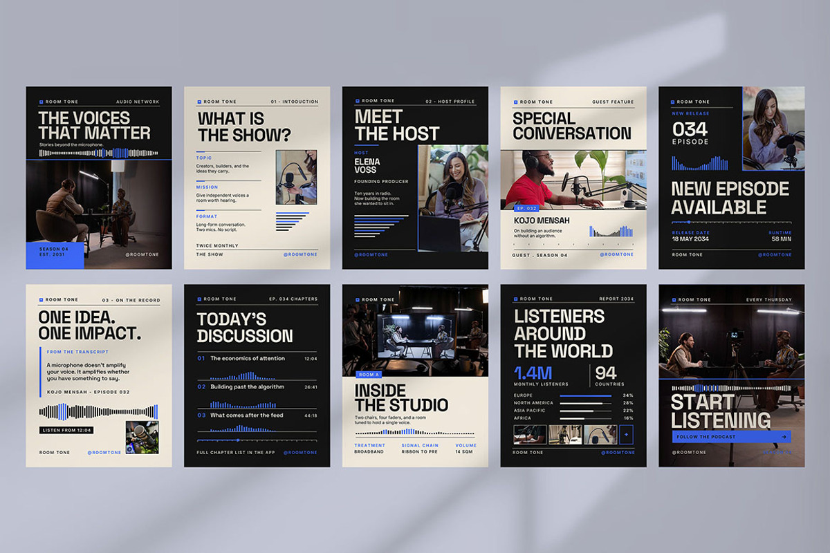 Podcast Social Media Instagram, a Social Media Template by Pitchlook.Studio (Photo 2 of 3)