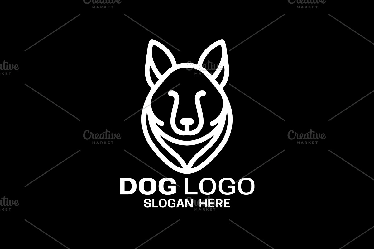 Minimal Outline Dog Logo, a Branding & Logo Template by Vectorium Studio (Photo 2 of 2)