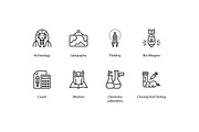 Science Related Thin Line Icons, an Outline Icon by vectorstank (Thumbnail 5 of 9)