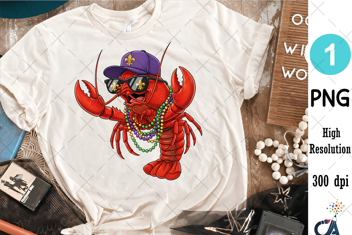 Mardi Gras Crawfish PNG, an Illustration by Creative Art (Photo 5 of 6)