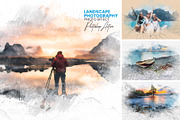 Landscape Photography Watercolor, an Action Add-On by MRI STUDIO (Thumbnail 1 of 10)