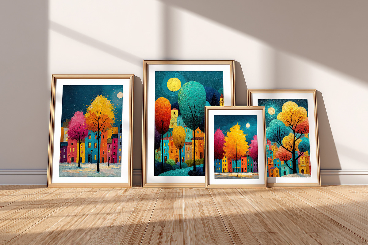 Whimsical Night Town Illustration, a Decorative Illustration by Housui Patterns (Photo 11 of 12)
