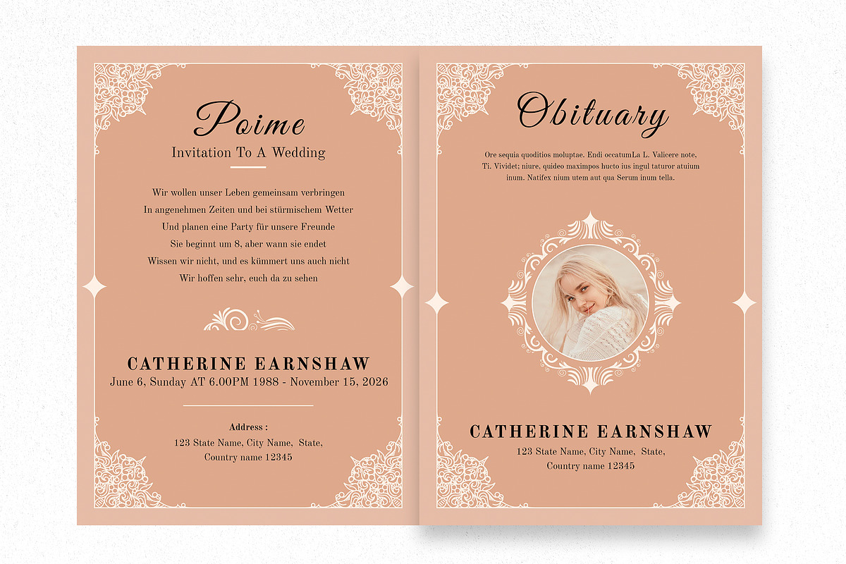 Elegant Funeral Program Template preview 5