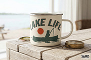 Lake Life Fishing Kayak Sunset, an Object Graphic by SharpMarketplace (Thumbnail 2 of 6)