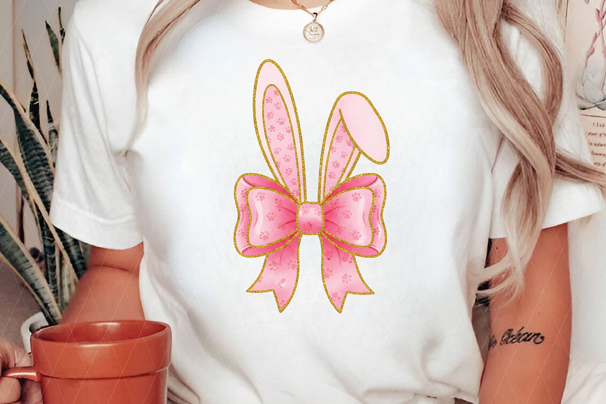 Glitter Easter Bunny Coquette PNG, an Illustration by DreamPrint404 (Photo 3 of 6)