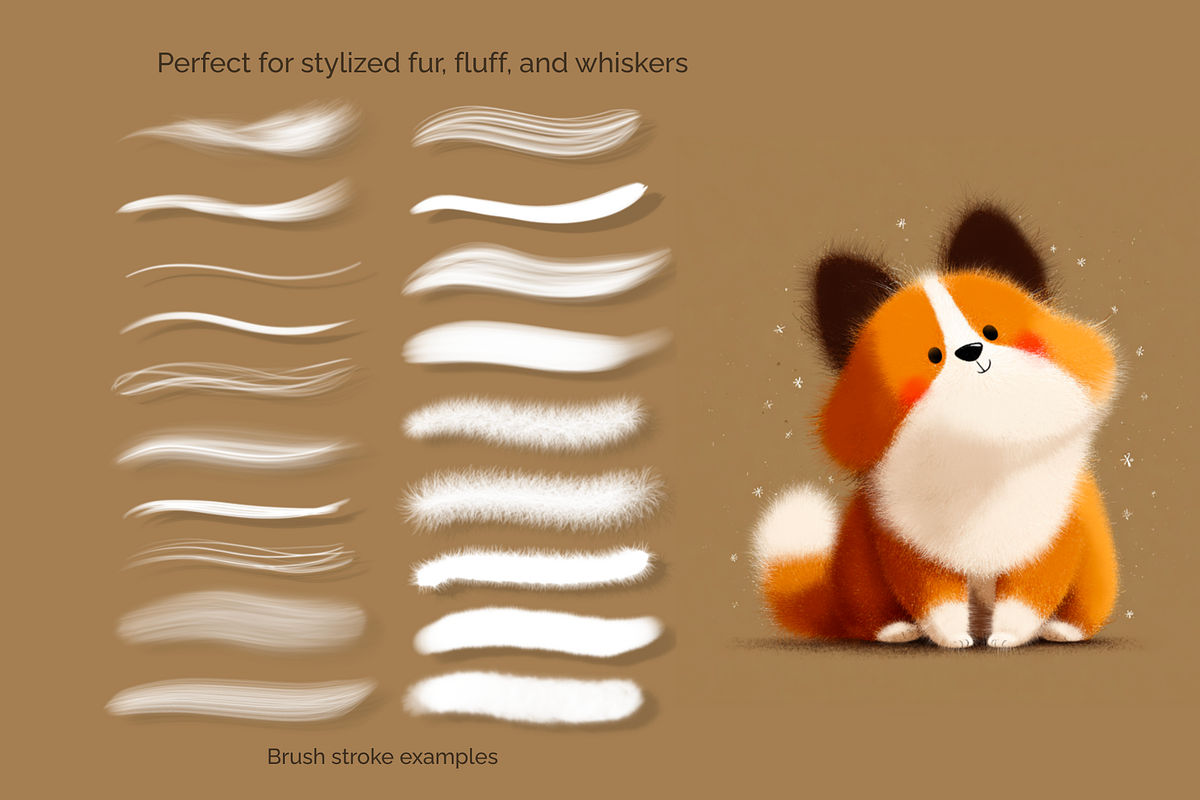 Procreate Fur Brushes, a Brushes & More by HopeArtIllustration (Photo 2 of 4)