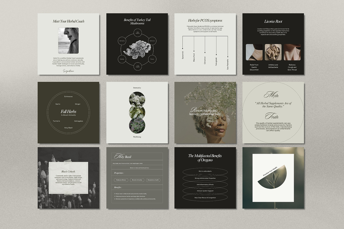 Herbal Medicine Instagram Templates, a Social Media Template by Terraa Studio Design (Photo 9 of 10)