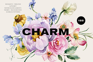 CHARM. floral collection, a Texture Illustration by AleksaArt