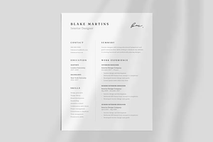 Minimalist Resume Designers Canva