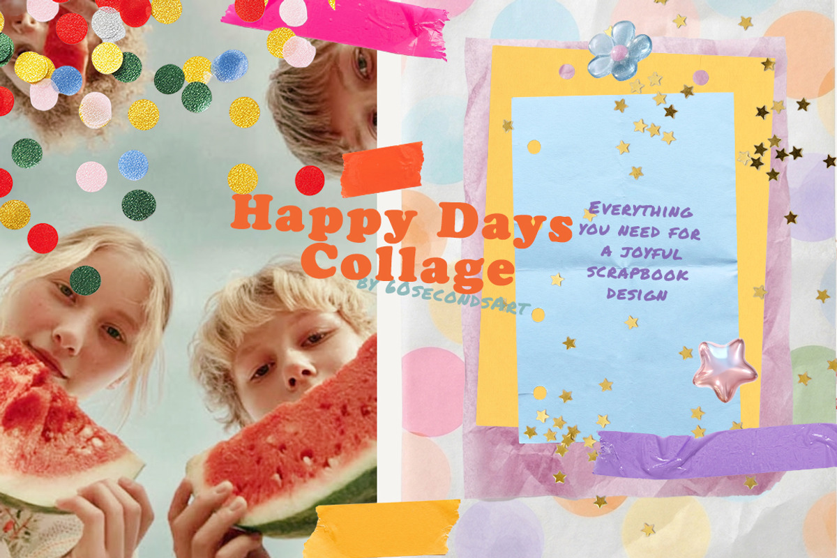 Nostalgic Playful Scrapbooking Kit, an Object Graphic by 60secondsArt (Photo 7 of 10)
